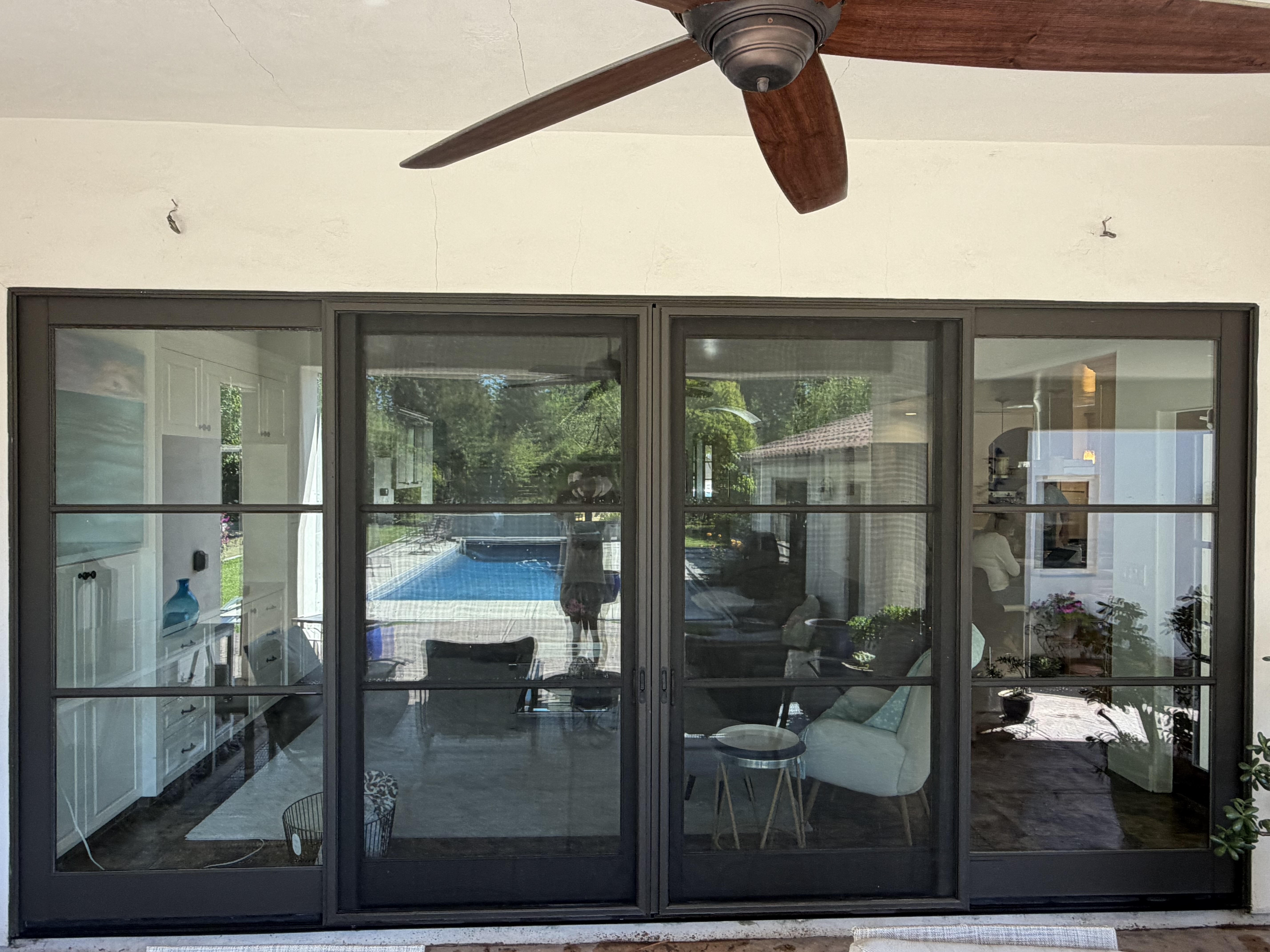 Large sliding glass door cleaning Sacramento